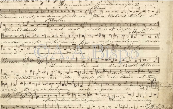 Novena da Gloria de G. Giannini. Gloria e Veni. Parte de Soprano.Acervo A.A.Bispo. Copyright