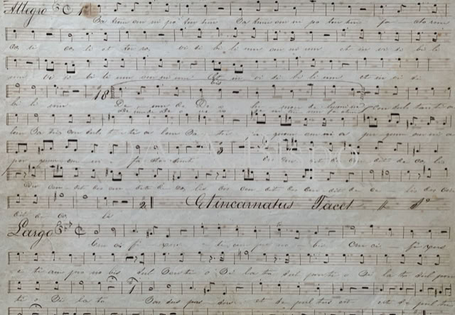 Credo de Fortunato Mazziotti de 1837.  Crucofixus etiam pro nobis. Acervo A.A.Bispo. Copyright