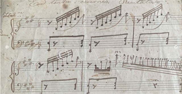 Eu tenho ciúmes. Recitativo com improvisação ao piano do Vale do Paraíba. Acervo A.A.Bispo