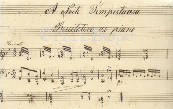 A Noite Tempestuosa. Recitativo ao Piano. Anonimo. Pesquisas Bispo