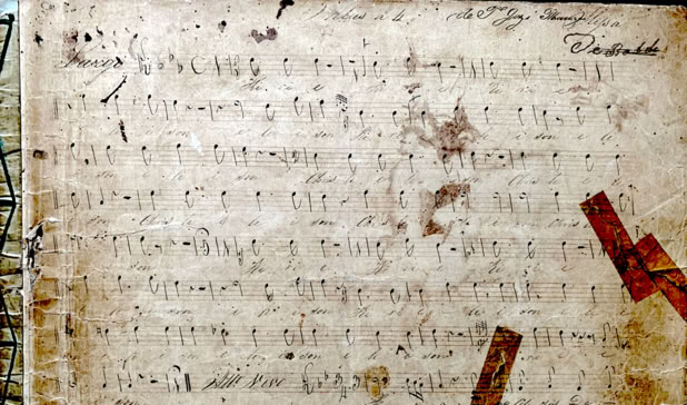 Parte da Missa em Mi Bemol do Pe. José Maurício Nunes Garcia. Acervo A.A.Bispo