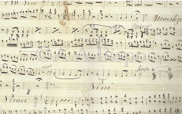 Novena da Gloria de G. Giannini, Rio de Janeiro. Parte de Primeiro Violino.Acervo A.A.Bispo. Copyright