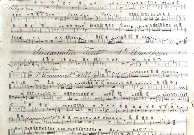 Parte de Flauta do Credo de Fortunato Massiotti. Acervo A.A.Bispo. Copyright