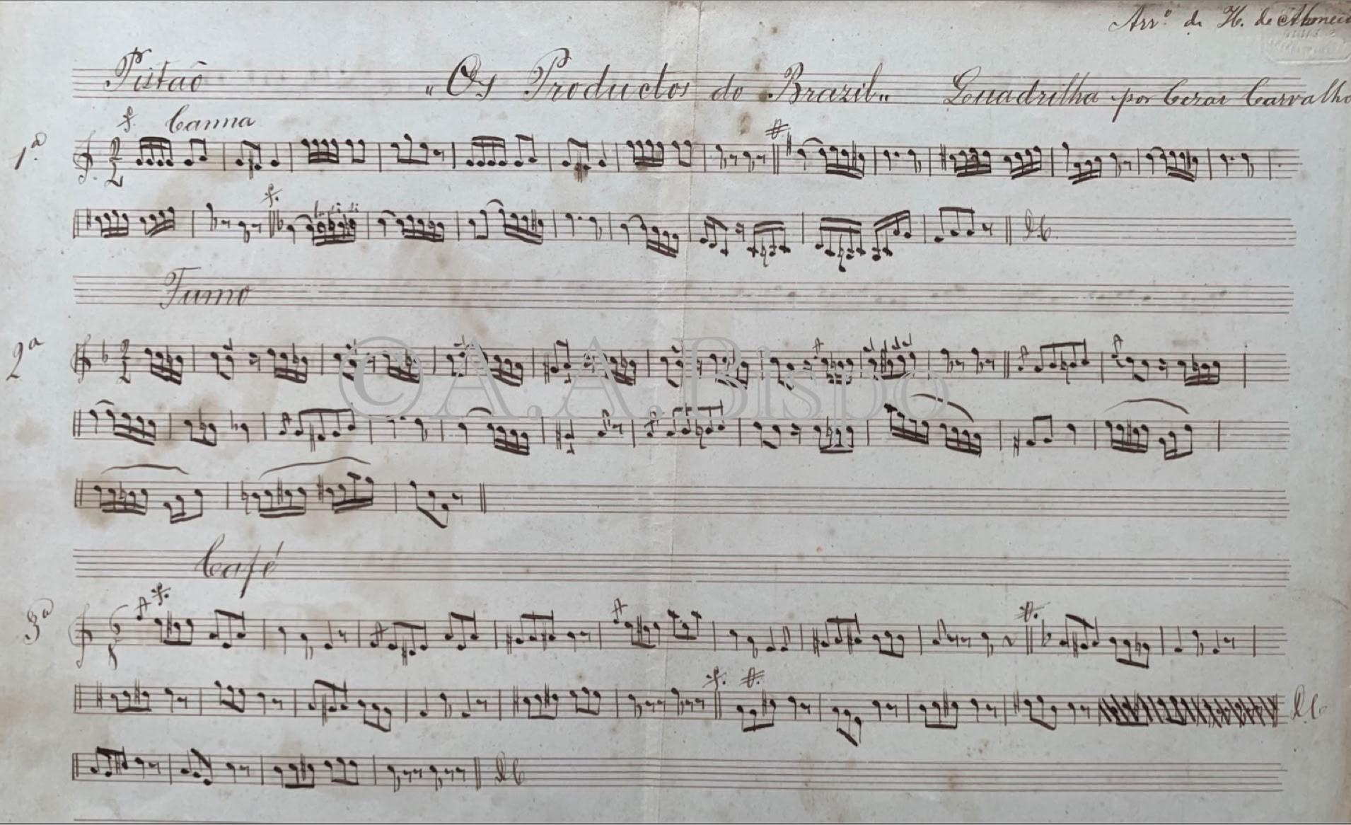 Quadrilha executada em Paraty e no vale do Paraíba que trata dos produtos do Brasil de Cezar Carvalho