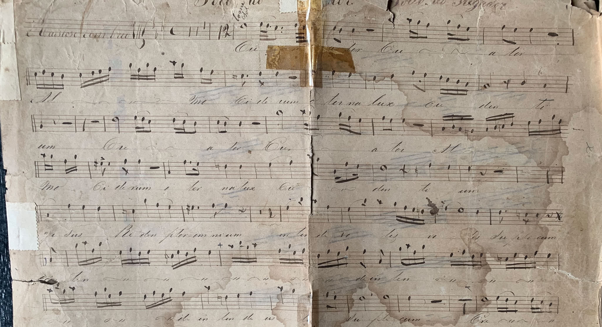 Parte de Flaut do Solo ao Pregador de Tristão José Ferreira. Ouro Preto. Pesquisas A.A.Bispo