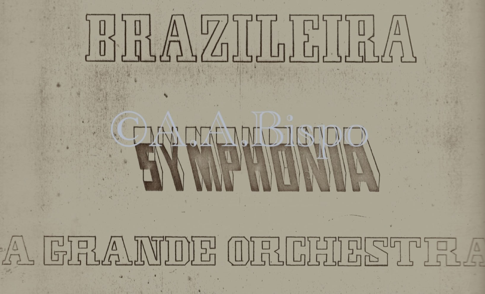 Parte da Sinfonia a grande orquestra Brasileira de J. Pedro Gomes Cardim, músico português que atuou no Rio Grande do Sul á época da Guerra do Paraguai e que desempenhou importante papel na Música Sacra em São Paulo. Seus filhos marcaram a vida artística e o ensino da capital paulista. Pesquisas de A.A.Bispo da década de 1960.