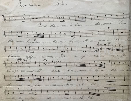 Laudamus te da Missa em mi bemol de Francisco Manuel da Silva. Acervo Bispo. Copyright