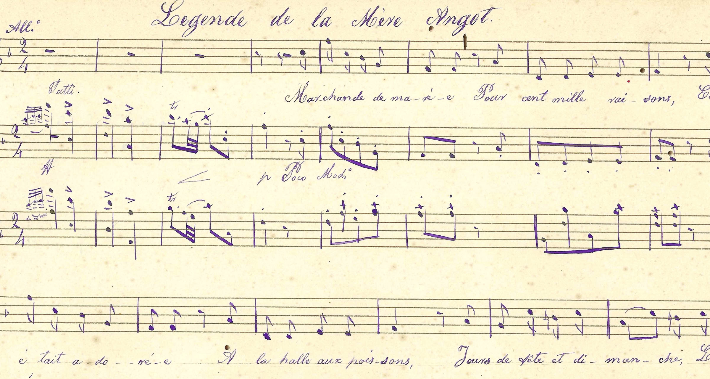 Charles Lecocq, Legende de la Mère Angot. Arquivo A.A.Bispo.