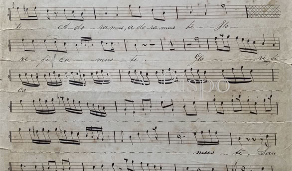 Qui sedes ad dexteram da Missa em Mi bemol de Francisco Manuel da Silva. Acervo Bispo. Copyright